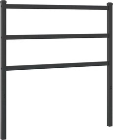 vidaXL Tăblie de pat de schimb metalică, negru, 90 cm