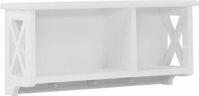 Raft RAFAELLO, alb, lemn, 55x17x25 cm