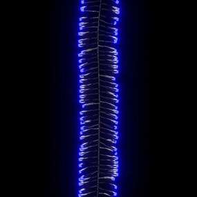 Instalatie ciorchine cu 400 LED-uri, albastru, 8 m, PVC 1, Albastru si verde inchis, 7.4 m