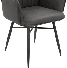 Scaune de dining gri-antracit 2 buc. Anzo – Støraa