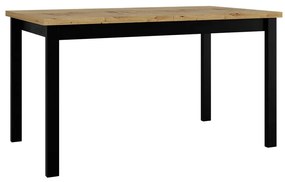 Masă sufragerie extensibilă Deasal 80 x 140 180 II (Stejar artisan + Negru) (pentru 4-8 persoane). 1105369