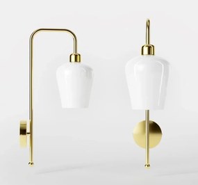 Aplica de perete design italian din alama si sticla Talis