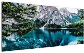 Tablou - Lac în Alpi (120x50 cm)