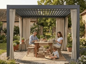 Perdea de gradina GARDIO impermeabil 150x220 cm, bej gri