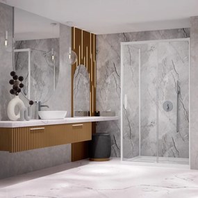 Perete lateral stanga Radaway Idea KDJ 120 cm alb-transparent sticla 6 mm