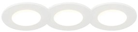 Set de 3 Spoturi încastrate albe Inclusiv LED 3000K 4W IP65 - Blanca