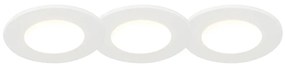 Set de 3 spoturi îngropate albe, inclusiv LED 3000K 4W IP65 - Blanca