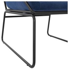 Fotoliu albastru cu tapițerie din catifea Avery – Støraa