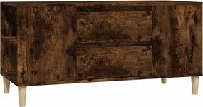 vidaXL Comodă TV, stejar fumuriu, 102x44,5x50 cm, lemn prelucrat