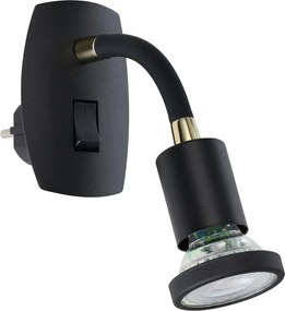 Eglo PARRINI 300912 - Lampă LED pentru priză, 1x GU10/4,5W/230V, neagră