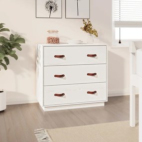 Servanta, alb, 80x40x75 cm, lemn masiv de pin 1, Alb