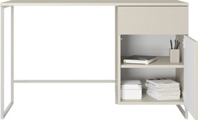 Biurou modern Asha 120 cm cu sertar - culoare cașmir / cadru cașmir