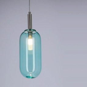 Lustră albastră LED cu abajur din sticlă ø 13 cm Fiuggi – Candellux Lighting