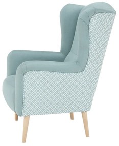 Scaun de design, ţesătură mentol/model, BELEK