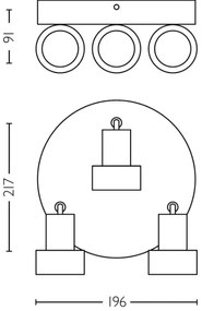 Spot Philips CONDUIT 3xGU10/5W/230V negru/alamă