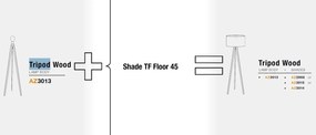 Lampadar cu trepied din lemn design modern Tripod alb