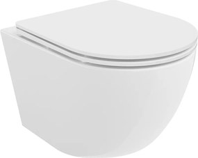 Mexen Lena vas wc Rimless cu scaun slim cu închidere lentă, duroplast, alb lucios - 30220300