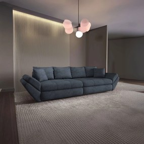 Canapea extensibilă dumonde cu ladă de depozitare si sezut confortabil din spuma high-density, Loana Enjoy Antracit 300x100 cm
