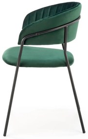 Scaun de bucaterie Rolland, verde/negru