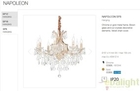 Candelabru design elegant NAPOLEON SP8 auriu 167398