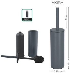 Spirella perie pentru WC Akira, gri mat