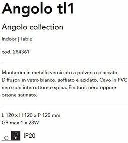 Lampa de masa design minimalist Angolo tl1 alama