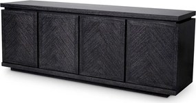 Comoda design LUX Bowen, furnir stejar gri carbune