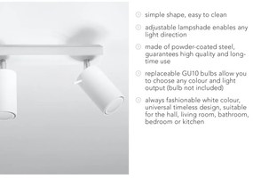 Plafonieră Sollux Etna, alb