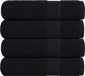 vidaXL Prosoape de duș, FROGN, 4 buc., negru, 70x140 cm, 360 g/m²