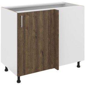 Corp Baza Colt Karo, Stejar Bronz/Alb, 98 x 50 x 80 cm