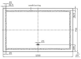 Oglinda dreptunghiulara 120 cm cu iluminare LED si dezaburire, Fluminia, Ando 1200x750x35 mm