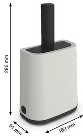 Lopățică cu suport pentru litieră 9x16 cm Biala - Rotho