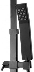 Baterie pentru dus Milan negru mat reglabilă – H129,5 cm