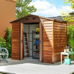 Outsunny Magazie Grădină Magazie Pentru Unelte Grădină Cu Uși Glisante 235.7x152x208.7cm | Aosom Romania