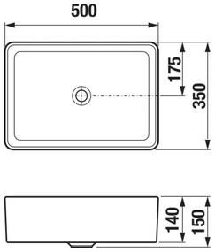 JIKA H8184230001121 - Lavoar CUBITO 50x35 cm ceramică/alb