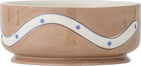 Set 4 boluri din ceramică artizanală, multicolor, pictate manual cu pisici și buline, 14,5x6 cm, 715 ml, „Missy"