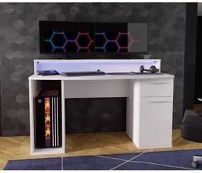 Birou IVAR cu iluminare, alb