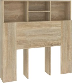 vidaXL Tăblie de pat cu dulap, stejar sonoma, 100x19x103,5 cm