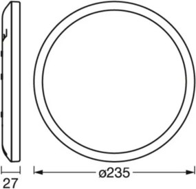 Osram - Plafonieră LED reglabilă ORBIS ULTRA SLIM LED/15W/230V Ø 23,5 cm, negru