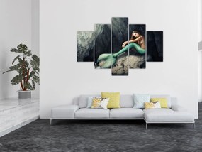 Tablou - Sirena pe stâncă (150x105 cm)