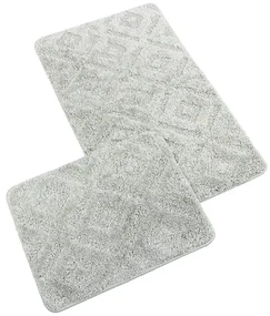 Bellatex Set de covorașe de baie fără decupaj BANYSILVER gri deschis, 60 x 100, 60 x 50 cm