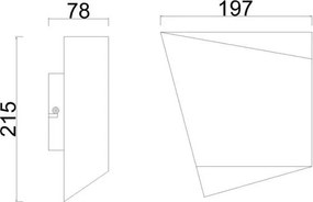 Aplica perete lumina ambientala ASIMETRIC negru