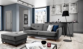Canapea tapitata, extensibila, cu spatiu pentru depozitare, 220x83x90 cm, Bellis 03, Eltap (Culoare: Mustar / Nube 45)