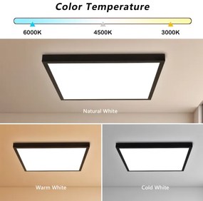Brilagi-LED Lampă de baie reglabilă FRAME SMART LED/50W/230V IP44 negru+telecomandă