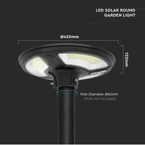 Lampadar LED stradal solar cu senzor LED/7,5W/3,2V 6500K IP65 + telecomandă