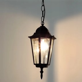 Lustră de exterior pe lanț 1xE27/60W/230V neagră