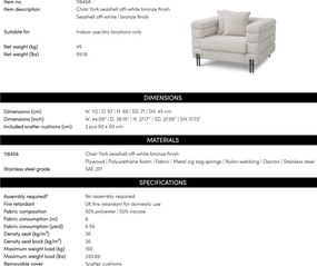 Fotoliu design LUX York, Seashell off-white