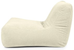 Fotoliu bean bag crem cu tapițerie din țesătură bouclé Lounge 100 – SLOWDOWN
