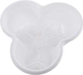 Ghiveci de flori cascadat, stivuibil, 6 buc, alb, PIXELT