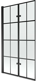 Mexen Castor paravan cadă 2-aripi 100 x 150 cm, Model negru, Neagră - 892-100-002-70-77